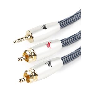 RCA Cable 2RCA to 2RCA Stereo Audio Cable 24K Gold Plated Connector,2Male to 2Male RCA Cord for Home Theater, HDTV, Amplifiers, Hi-Fi Systems (3.28ft)