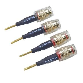 Flex Pin Banana Plugs to 4mm Female Banana Jack Speaker Audio Adapter for Spring Loaded Terminals Amplifier Speaker Sound Systems 4Pack (Flex -Type to 4mm Female).