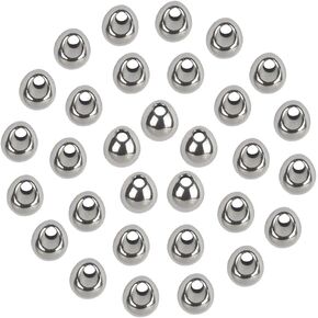 100Pcs Offset Tungsten Beads for Fly Tying 5 Colors/4 Sizes Tungsten Jigoff Beads Fly Tying Materials Hook Sizes 8#~18#