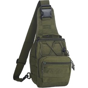 FAMI Outdoor Tactical Bag Backpack, Military Sport Sling Shoulder Tactical Satchel for Every Day Carry-Black