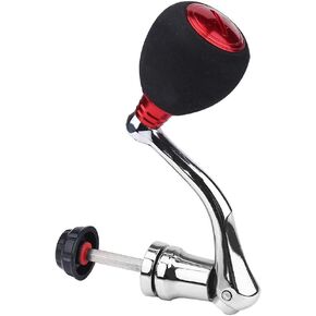 Fishing Reel Handle, Replacement Spinning Handle, Fishing Wheel Handle, Reel Knob Power Handle Arm Grip(L-Red)