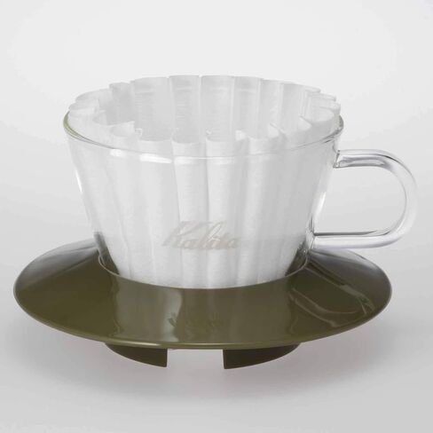 カリタ(Kalita) Karita WDG-155#05064 Wave Series Glass Coffee Dripper for 1-2 People, Army Green in Saudi Arabia