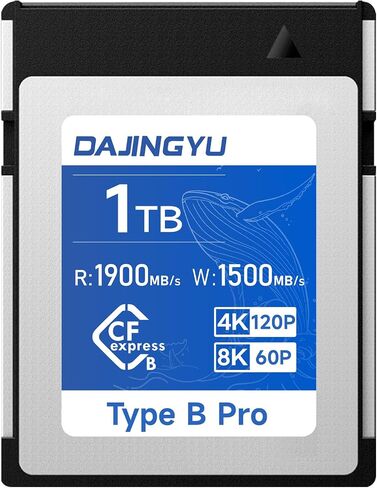 بطاقة ذاكرة CFexpress Type B سعة 512 جيجابايت VPG400، سرعة قراءة/كتابة تصل إلى 1900/1500 ميجابايت/ثانية - تصوير الفيديو والصور بدقة تصل إلى 8K RAW، متوافقة مع كاميرا Nikon وCanon وPanasonic وFujifilm in Saudi Arabia