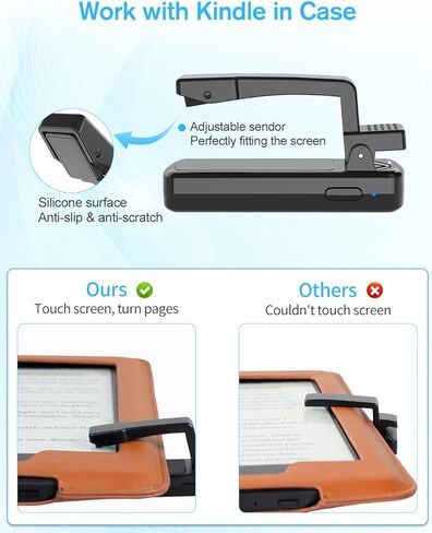 جهاز التحكم عن بعد للصفحة من ADZERD لجهاز Kindle Paperwhite، جهاز قراءة الكتب الإلكترونية اللاسلكي لقراءة iPad في السرير، جهاز التحكم عن بعد للكتب الإلكترونية لجهاز Kobo Scribe Oasis iOS Android Tablet، جهاز التحكم عن بعد لكاميرا الهاتف in Kuwait