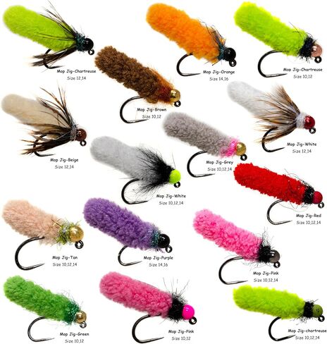 Outdoor Planet Premium Fly Fishing Flies Assortment, 12/24 /48 /66pcs Dry/Wet/Nymph/Streamer Flies, Trout/Bass/Panfish/Salmon Fishing Flies in Saudi Arabia