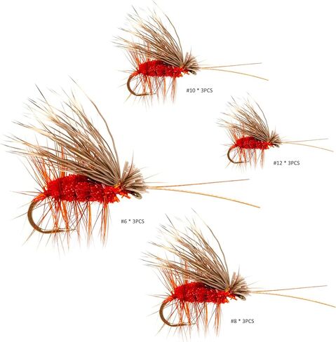 Outdoor Planet Premium Fly Fishing Flies Assortment, 12/24 /48 /66pcs Dry/Wet/Nymph/Streamer Flies, Trout/Bass/Panfish/Salmon Fishing Flies in Saudi Arabia