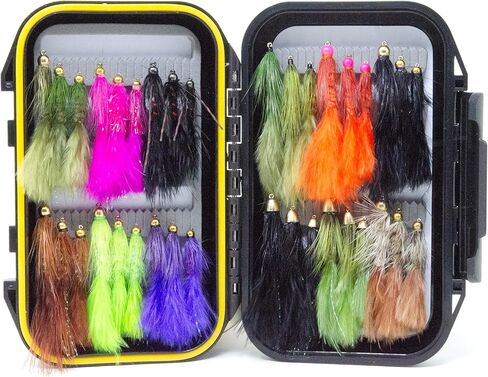 Outdoor Planet Premium Fly Fishing Flies Assortment, 12/24 /48 /66pcs Dry/Wet/Nymph/Streamer Flies, Trout/Bass/Panfish/Salmon Fishing Flies in Saudi Arabia