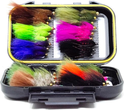 Outdoor Planet Premium Fly Fishing Flies Assortment, 12/24 /48 /66pcs Dry/Wet/Nymph/Streamer Flies, Trout/Bass/Panfish/Salmon Fishing Flies in Saudi Arabia