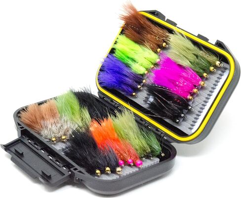 Outdoor Planet Premium Fly Fishing Flies Assortment, 12/24 /48 /66pcs Dry/Wet/Nymph/Streamer Flies, Trout/Bass/Panfish/Salmon Fishing Flies in Saudi Arabia