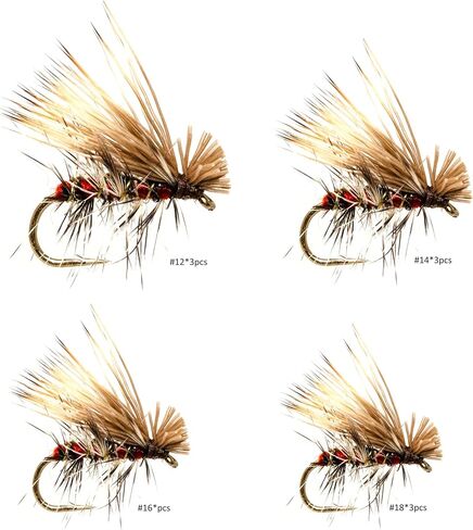 Outdoor Planet Premium Fly Fishing Flies Assortment, 12/24 /48 /66pcs Dry/Wet/Nymph/Streamer Flies, Trout/Bass/Panfish/Salmon Fishing Flies in Saudi Arabia