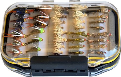 Outdoor Planet Premium Fly Fishing Flies Assortment, 12/24 /48 /66pcs Dry/Wet/Nymph/Streamer Flies, Trout/Bass/Panfish/Salmon Fishing Flies in Saudi Arabia