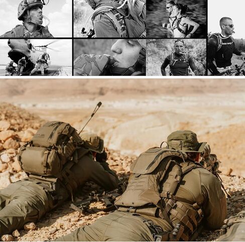 حزمة الترطيب التكتيكية PETAC GEAR سعة 1.5 لتر / 3 لتر، حقيبة حامل مولي لحقيبة الظهر المائية سعة 50 أونصة / 100 أونصة. in Kuwait