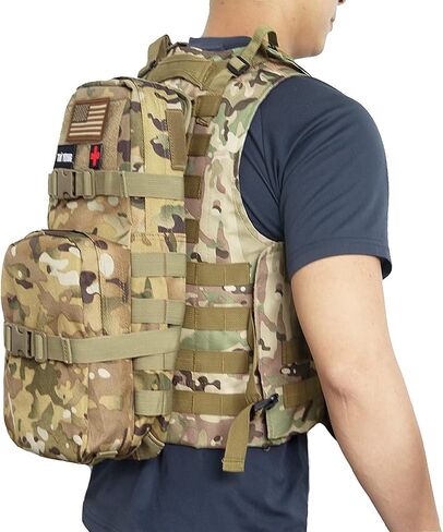 LIVANS Tactical Hydration Pack Molle Hydration Carrier Military Hydration Pouch 3L Water Bladder Holder for Tactical Backpack Plate Carrier(Bladder Not Included) in Saudi Arabia