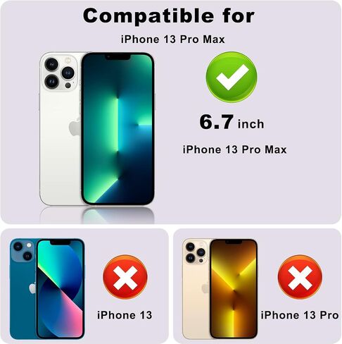 Fotbor [3+3 Pack] iPhone 13 Pro Max Privacy Screen Protector with Camera Lens Protector, Anti Spy Private Full Coverage Bubble Free 9H Hardness Tempered Glass Film 6.7 Inch with Easy Installation Kit in Saudi Arabia