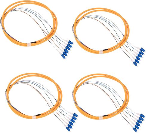 GESD 4 Pack LC-OM3 12 Pigtail 12 Strand Multimode OM3/OM4 50/125 LC-UPC Fiber Pigtail, 1.5 Meter 4 Pcs in Kuwait