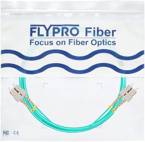 FLYPROFiber- SC إلى SC OM3 كابل تصحيح الألياف متعدد الأوضاع 1M/3ft | MMF متعدد الأوضاع، مزدوج 50/125um، 10G/40G، خيارات طول سلك كابل الألياف الضوئية: 1m-50m، LSZH in Kuwait
