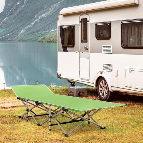 MoNiBloom Folding Sleeping Cot for Adults, Easy to Set Up Portable & Lightweight Camping Cot for Outdoor Camping, Lounging and Elevated Napping, Support 360 lbs, Pink in Kuwait