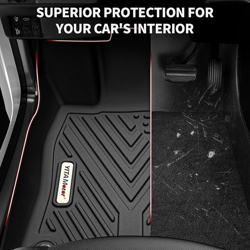 YITAMOTOR Floor Mats Compatible with 2015-2019 Ford Explorer Without 2nd Row Center Console, Custom Fit Floor Liners 1st & 2nd Row All- Weather Protection, Black in Saudi Arabia