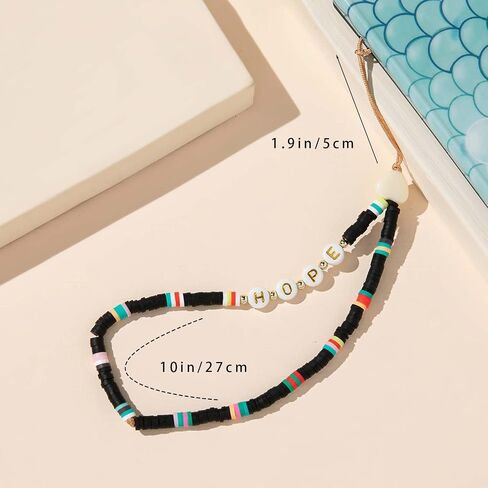 Phone Charm Cute Strap Lanyard Beads Pearl Bracelet Cell Phone Chain Wristlet in Saudi Arabia