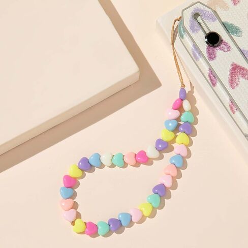 Phone Charm Cute Strap Lanyard Beads Pearl Bracelet Cell Phone Chain Wristlet in Saudi Arabia
