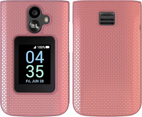 Ailiber for TCL Flip 3 Phone Case, TCL Flip 3 T435W Cell Phone Case, with Screen Protector, Dual Layer Shockproof Silicone Bumper, Non Slip Back Heavy Duty Rugged Phone Cover-Red in Saudi Arabia