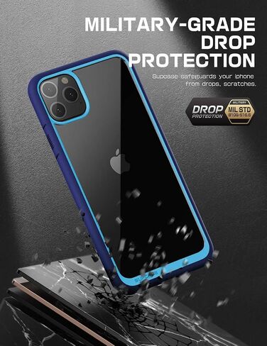 Supcase Unicorn Beetle Style Series Case Designed for Iphone 11 Pro Max 6.5 Inch (2019 Release), Premium Hybrid Protective Clear Case (Black) in Saudi Arabia