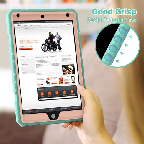 Grifobes Case for iPad Air 11-inch (M3/M2) 2025/2024, for iPad Air 5th/4th Generation 2022/2020 10.9", Heavy Duty Rugged Cover with Stand/Pencil Holder for i Pad Air 6th 5 4 Gen (Black+Blue) in Saudi Arabia