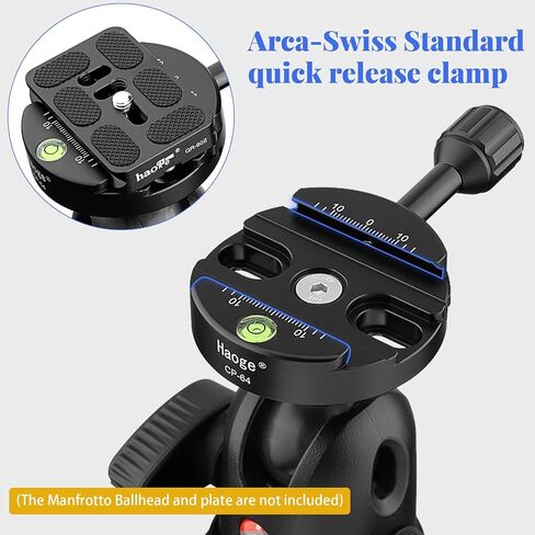 محول محول مشبك QR سريع الإصدار من Haoge لنظام Manfrotto RC2 إلى متوافق مع Arca-Swiss in Kuwait