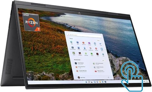 HP Envy X360 2-in-1 Laptop, 15.6" IPS Touchscreen, AMD Ryzen 7 5825U Processor, Backlit Keyboard, Fingerprint Reader, Wi-Fi 6, Audio by Bang & Olufsen, Windows 11 (32GB RAM | 1TB PCIe SSD) in Saudi Arabia