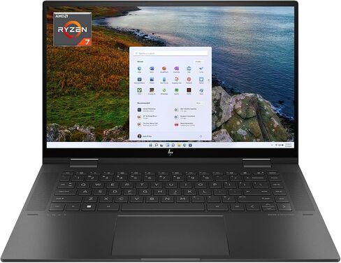 HP Envy X360 2-in-1 Laptop, 15.6" IPS Touchscreen, AMD Ryzen 7 5825U Processor, Backlit Keyboard, Fingerprint Reader, Wi-Fi 6, Audio by Bang & Olufsen, Windows 11 (32GB RAM | 1TB PCIe SSD) in Saudi Arabia