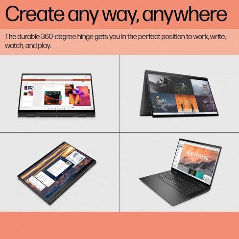 HP Envy X360 2-in-1 Laptop, 15.6" IPS Touchscreen, AMD Ryzen 7 5825U Processor, Backlit Keyboard, Fingerprint Reader, Wi-Fi 6, Audio by Bang & Olufsen, Windows 11 (32GB RAM | 1TB PCIe SSD) in Saudi Arabia