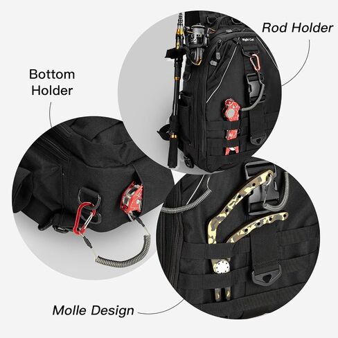 Night Cat Fishing Tackle Backpack: Fly Fishing Sling Bag With Rod Holder Fishing Shoulder Storage Bags in Saudi Arabia
