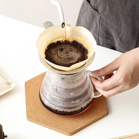Pour-Over Coffee Dripper - Stainless Steel Coffee Maker with Wooden Stand for 1-4 Cups, Office Home Camping Picnic Travel in Saudi Arabia