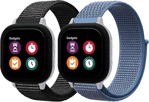 أربطة من النايلون متوافقة مع ساعة Gizmo 3 Adventrue 3 2 1 /Gabb Watch 3e 3 2 1/SyncUP Watch/Cosmo JrTrack Watch Band للأطفال، 20 مم ناعمة قابلة للتنفس وحلقة استبدال حزام الساعة مقاس صغير in Saudi Arabia