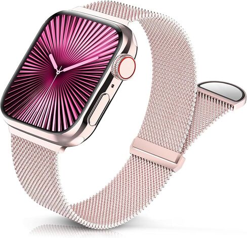 Sunnywoo Milanese Mesh Loop Compatible with Apple Watch Bands 42mm 44mm 45mm 46mm 49mm 38mm 40mm 41mm for Men Women, Stainless Steel Mesh strap for iWatch Ultra 2 Series 10 9 8 7 6 SE 5 4 3 in Saudi Arabia