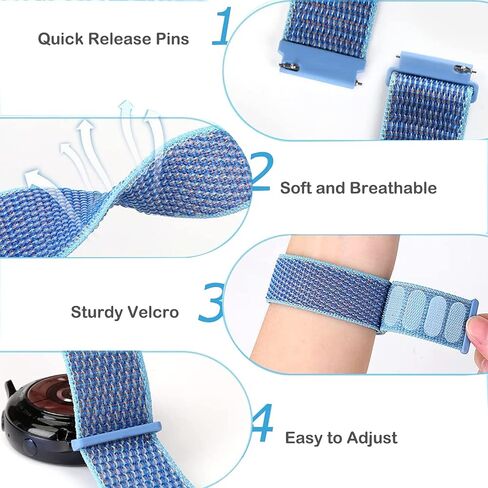 أربطة من النايلون متوافقة مع ساعة Gizmo 3 Adventrue 3 2 1 /Gabb Watch 3e 3 2 1/SyncUP Watch/Cosmo JrTrack Watch Band للأطفال، 20 مم ناعمة قابلة للتنفس وحلقة استبدال حزام الساعة مقاس صغير in Saudi Arabia