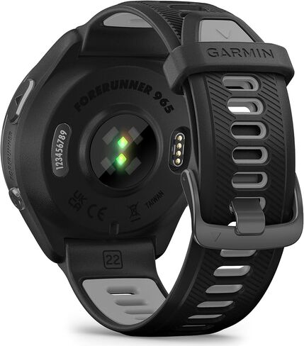 حزمة ساعة Garmin Forerunner 965 (Whitestone/Powder Gray) للجري والترياتلون GPS الذكية - شاشة AMOLED ساطعة، خفيفة الوزن، بطارية تدوم 31 ساعة - تتضمن سماعات أذن PlayBetter اللاسلكية للجري in Kuwait