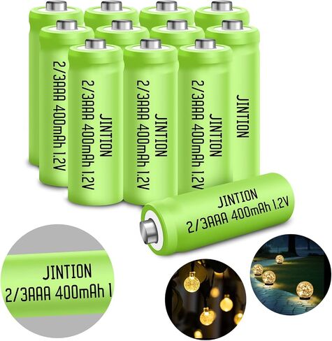 JINTION NIMH 2/3AAA Rechargeable 2/3 AAA Batteries 1.2V 400mAh Rechargeable Battery Batteries Button Top 5 Pack(They are not AAA Size Batteries) in Saudi Arabia