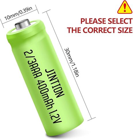 JINTION NIMH 2/3AAA Rechargeable 2/3 AAA Batteries 1.2V 400mAh Rechargeable Battery Batteries Button Top 5 Pack(They are not AAA Size Batteries) in Saudi Arabia