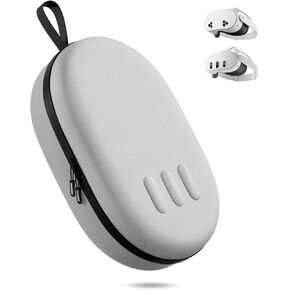 COOWPS Hard Carrying Case for Meta Quest 3S/Quest 3 Accessories, Fits Elite Strap, Portable Full Protection Bag for Travel and Home Storage, Grey