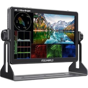 FEELWORLD LUT11S 10.1 Inch Ultra Bright 2000nit Touch Screen DSLR Camera Field Monitor and 3D Lut Waveform Vectorscope Automatic Light Sensor HD 1920x1200 3G SDI 4K HDMI Input Output