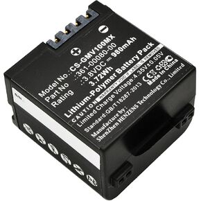 Cameron Sino Battery for Garmin Virb X, Virb X Compact, VIRB XE PN:Garmin 010-12256-01, 361-00080-00 980mAh / 3.72Wh
