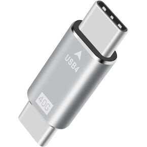 Duttek USB C Male to Male Adapter, 40Gpbs Type C Male to Type C Male Full Featured Adapter Support Data Transmission and Charging for with Thunderbolt 3/4, USB3.1, USB2.0. (1pack)