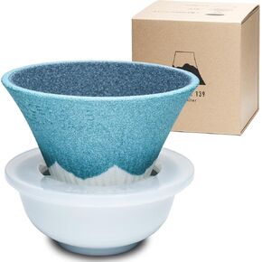 Ceramic Reusable Coffee Filter Dripper Paperless Sustinable Mt. Fuji Made in Japan (Black)