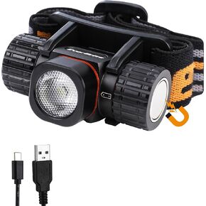 EverBrite Rechargeable Headlamp, 1000 Lumen LED Rechargeable Headlight with 5 Light Modes, Magnetic Base and Adjustable Headstrap,Perfect for Camping, Hiking, Caving, Fishing