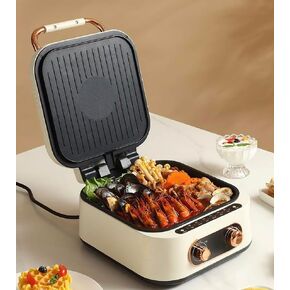 7 in1 Multifunctional Electric Griddle, Pancake Maker, Non-Stick coating, Double-Sided Heating, Pan-fry, Griddle, Grill, Hot pot, Boil, Stir-fry, Steam, Large Capacity, Suitable for Dorms