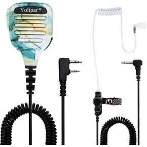Water-Proof Microphones Compatible with Baofeng Radios BF-F8HP UV-82 UV-5R and Kenwood BTECH Retevis TYT Radios Speaker Mic walkie Talkie Radio Accessories