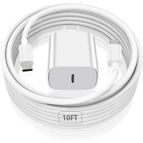 iPad Pro Charger,20W USB C Fast Charger with 10FT Long Fast Charging Cord for iPad Pro 12.9 5th/4th/3rd,11 inch 3rd/2nd/1st,iPad Air 5th/4th Generation,iPad Mini 6th,iPad 10th,iPhone 15 Pro Max/Plus