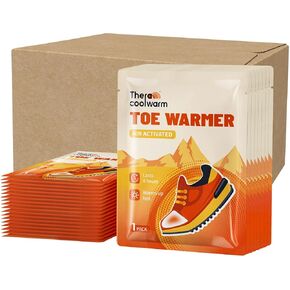 Thera CoolWam Disposable Foot Wamers, 40-Pack Twin Sets, Pocket-Sized ToeWamers for Women, Instant Heat Insoles