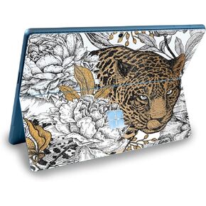 MightySkins Glossy Glitter Skin Compatible with Microsoft Surface Pro 9 (2022) - Bronzed Leopard | Protective Durable High-Gloss Glitter Finish | Easy to Apply & Change Styles | Made in The USA